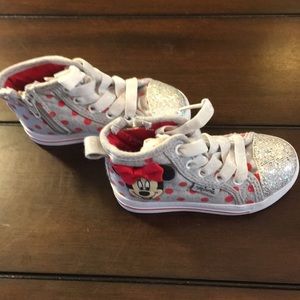 Minnie Mouse Size 6 High Top Tennis Shoes